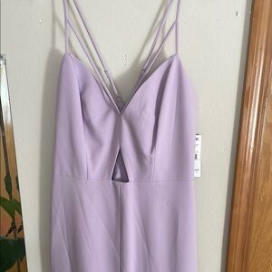 Aidan Mattox icy Lilac Maxi gown